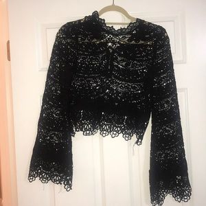 Black lace shirt